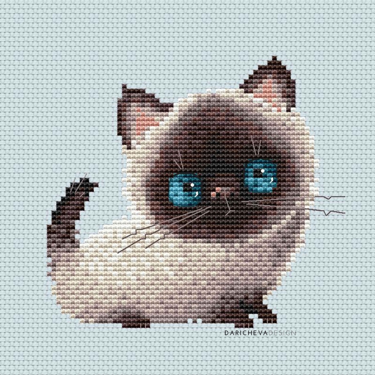 Woofy the Kitten Cross Stitch Pattern фото 2