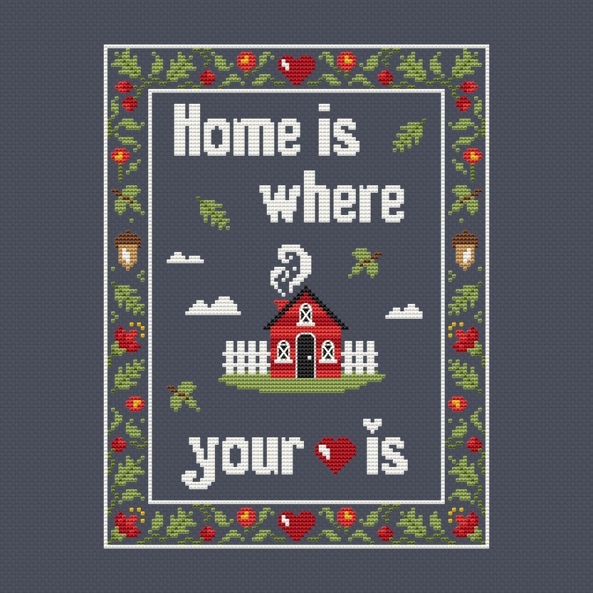 Home is... Cross Stitch Pattern фото 1