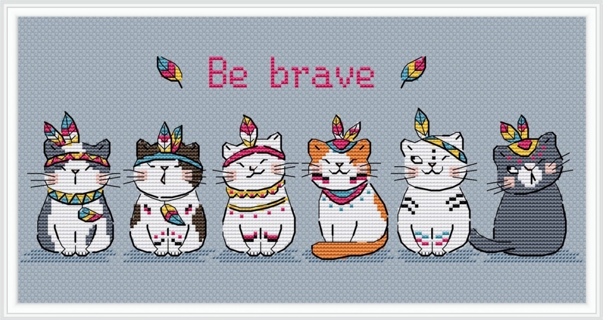 Be Brave Cross Stitch Pattern фото 1