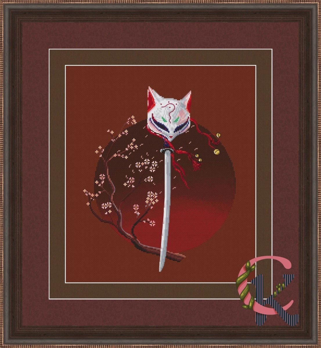 Kitsune Hunting Cross Stitch Pattern фото 1