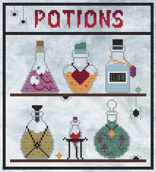 Potions Cross Stitch Pattern фото 1