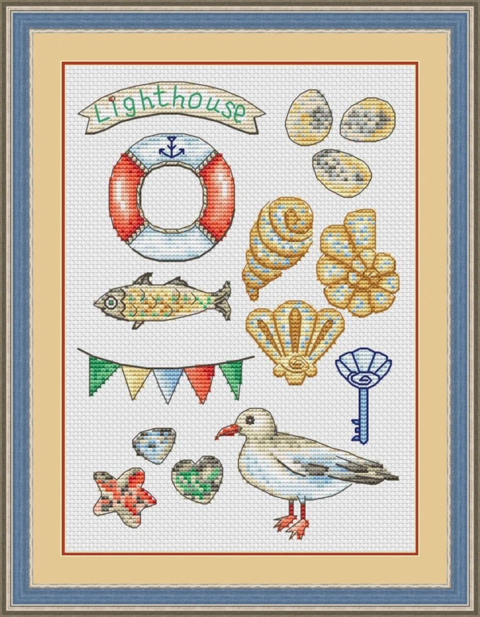 Seaside Sampler Cross Stitch Pattern фото 1