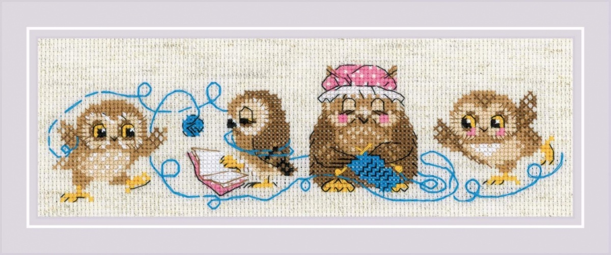 The Owl Family Cross Stitch Kit фото 1