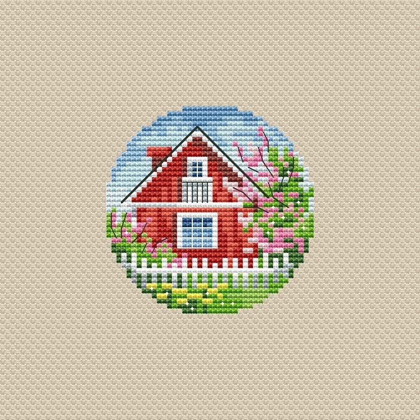 Spring House 2 Cross Stitch Pattern фото 1