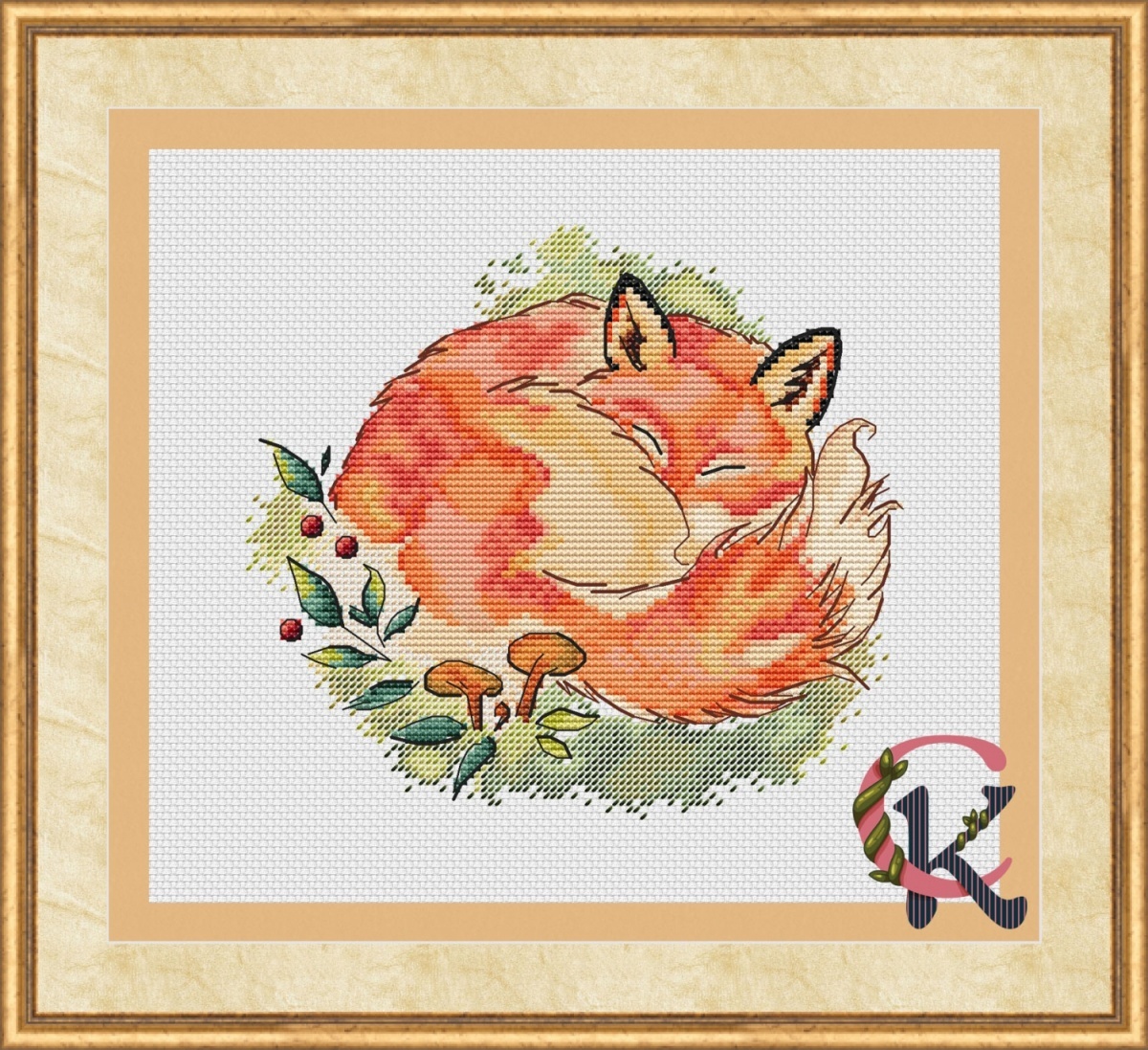 Fox Dream Cross Stitch Pattern фото 1