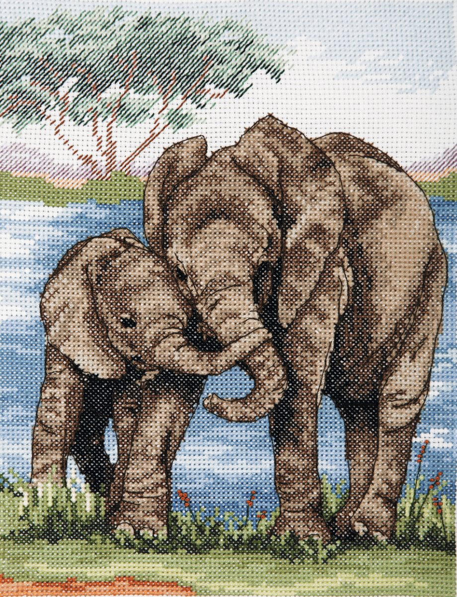 Elephants Cross Stitch Kit фото 1