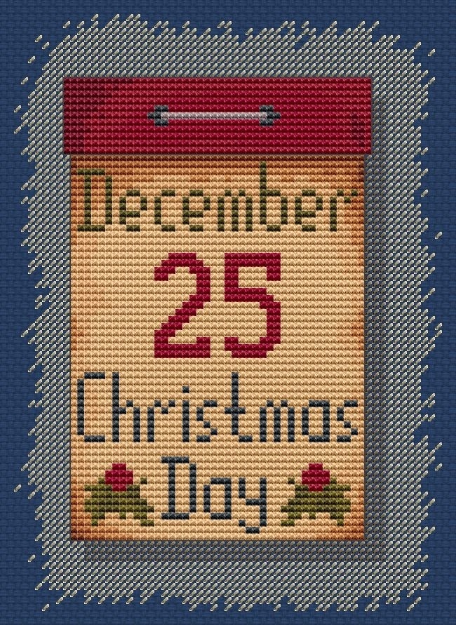 Christmas Day Cross Stitch Pattern фото 1