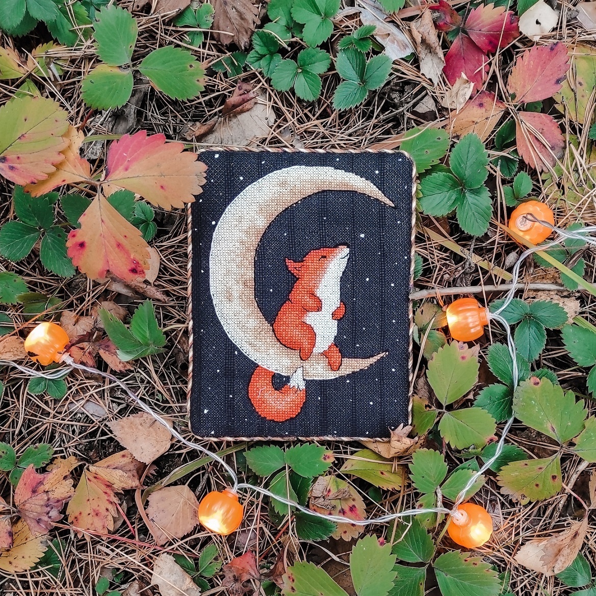 Fox on the Moon Cross Stitch Pattern фото 5