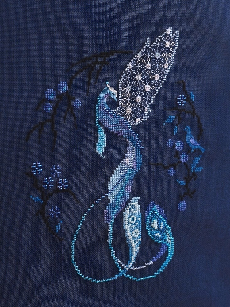 The Fabulous Blue Bird Cross Stitch Pattern фото 2