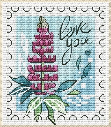 Post Stamp 7 Cross Stitch Pattern фото 1