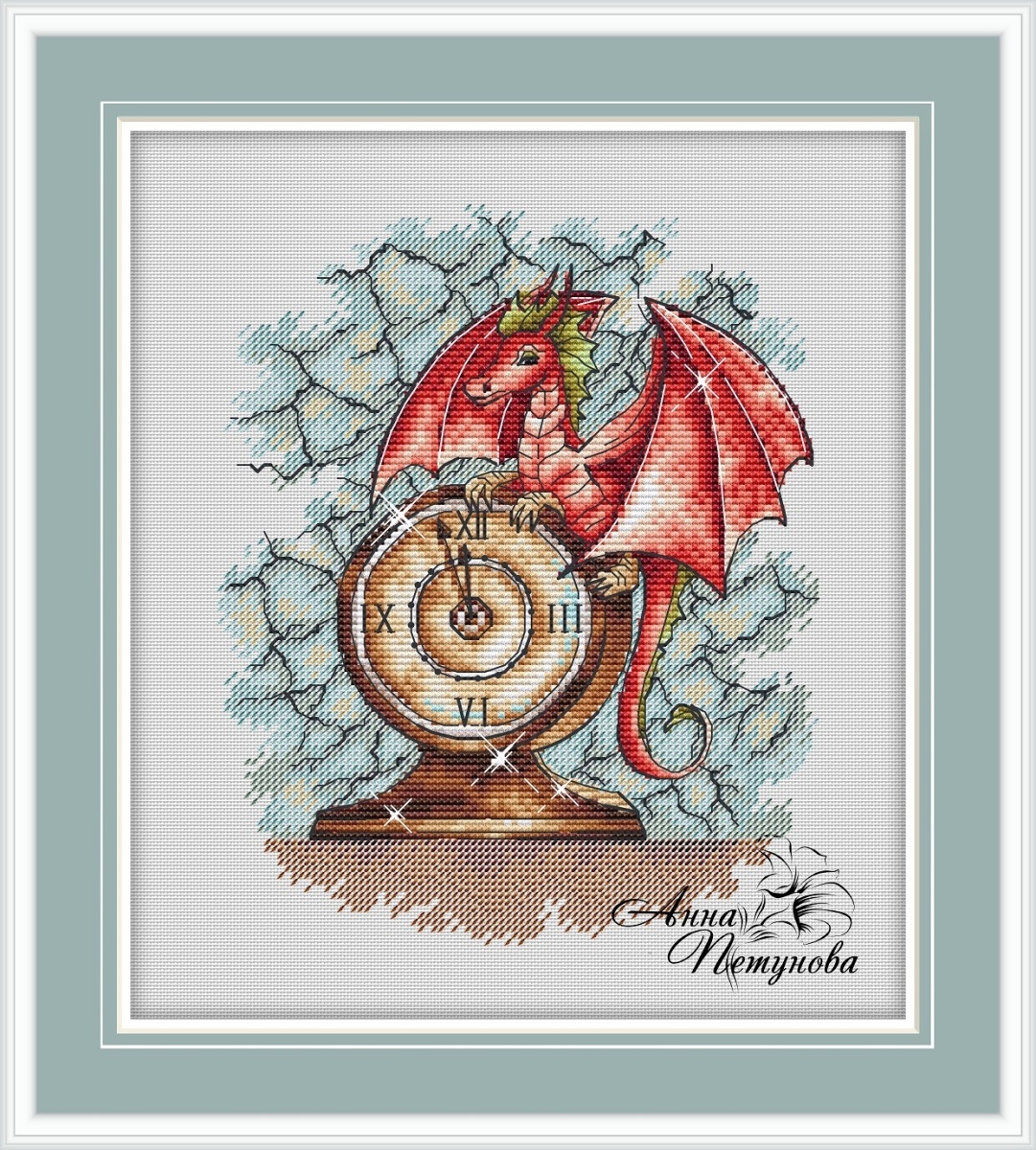The Dragon and Time Cross Stitch Pattern фото 1