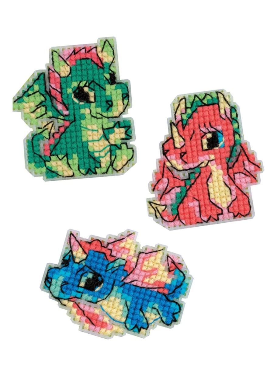 Little Dragons Magnets Cross Stitch Kit фото 1
