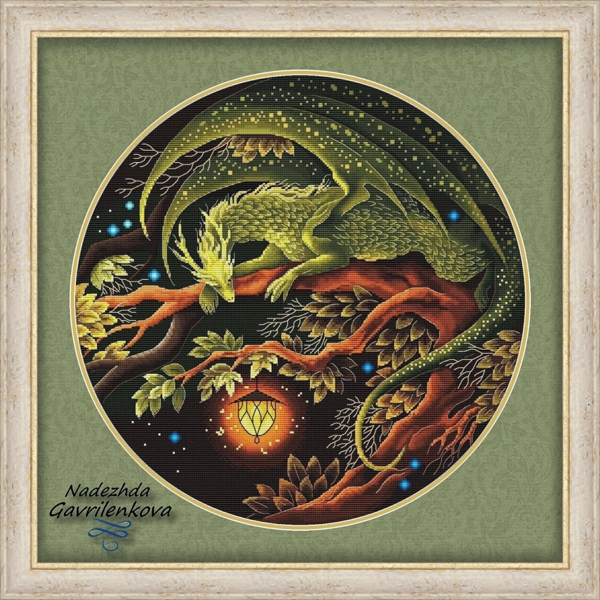 Dragon. Keeper of the Summer Forest Cross Stitch Pattern фото 1