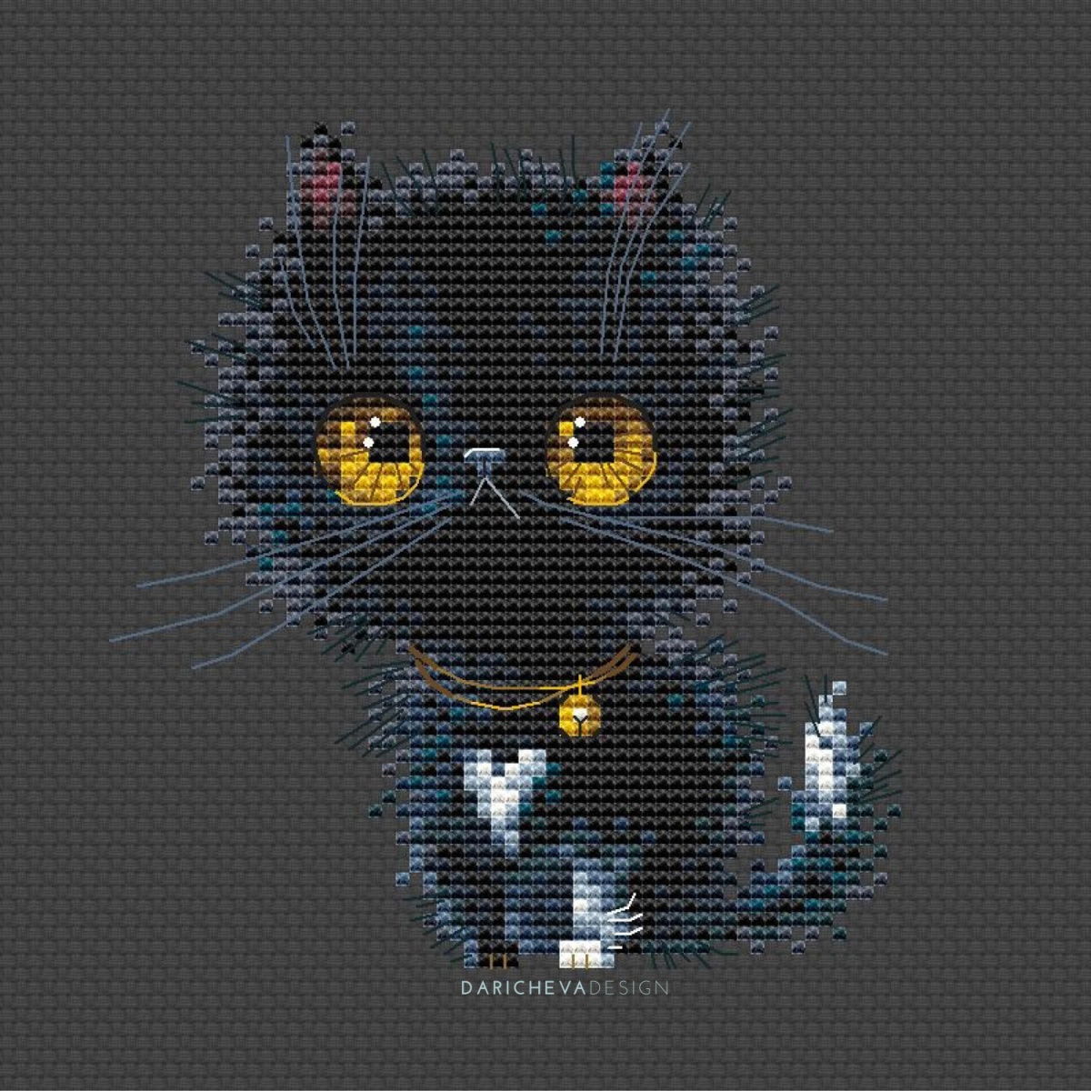 Night the Kitten Cross Stitch Pattern фото 3