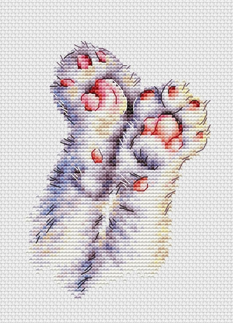 Cat Paws Cross Stitch Pattern фото 1
