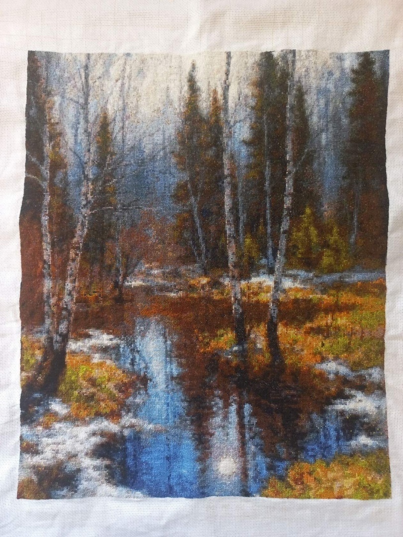 Watercolor Landscape Cross Stitch Pattern фото 2