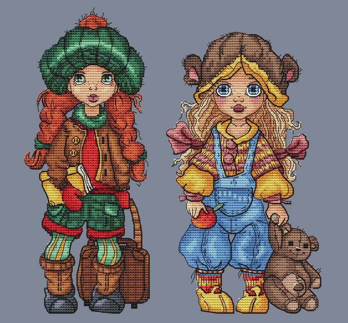 Angel and Sofia Cross Stitch Pattern фото 1
