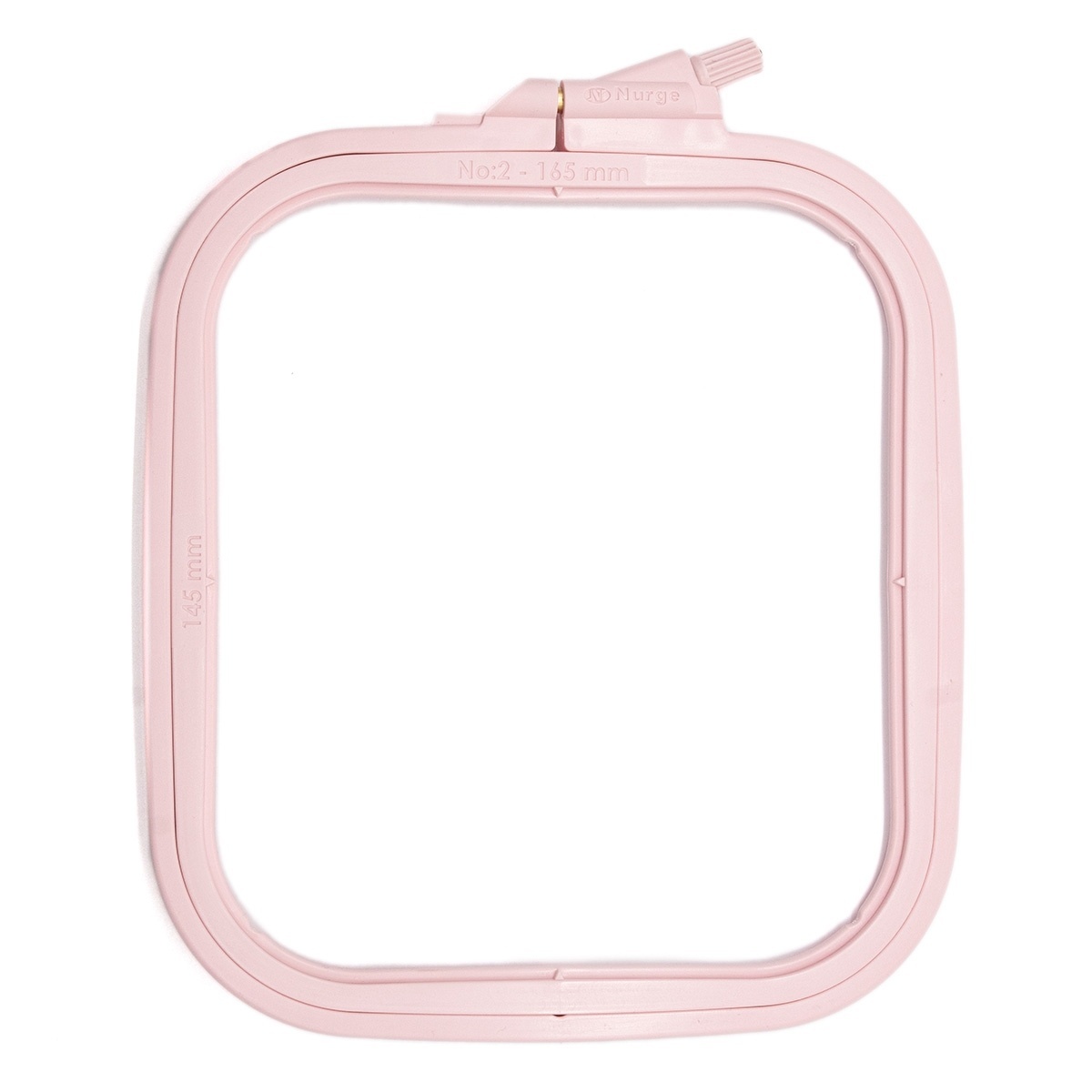 Screwed Plastic Embroidery Hoops 14,5x16,5cm. pink фото 1