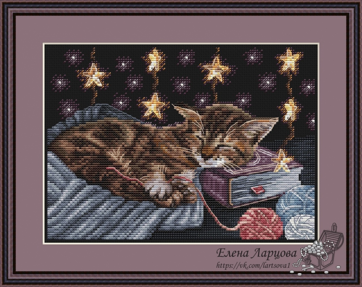 Cat Dreams Cross Stitch Pattern фото 1