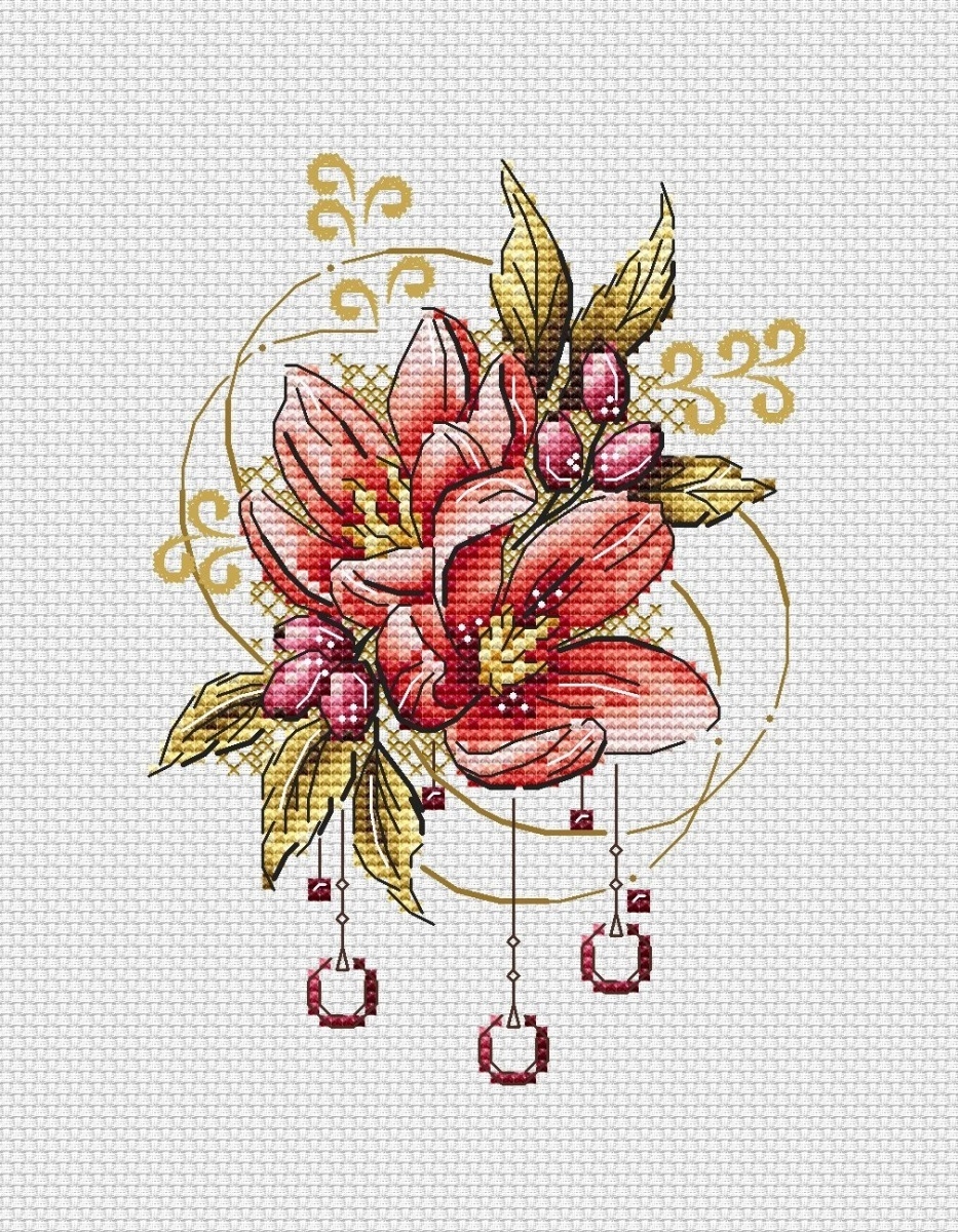 Magic Bouquet Cross Stitch Pattern фото 1