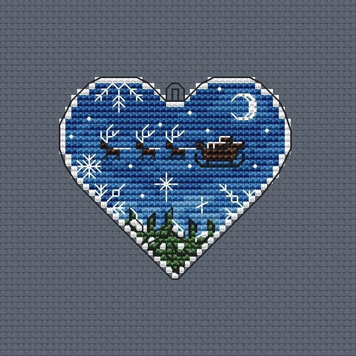 Heart. Christmas Magic Cross Stitch Pattern фото 1