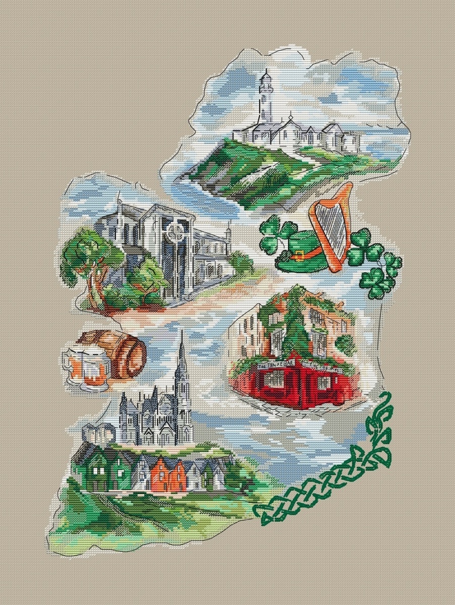 Ireland Cross Stitch Chart фото 2