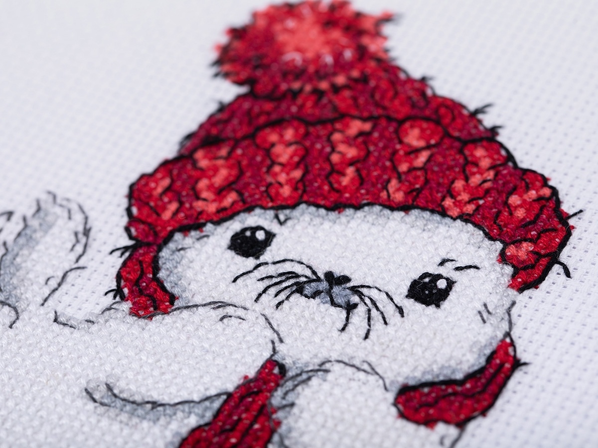 Baby Seal in the Hat Cross Stitch Kit фото 3