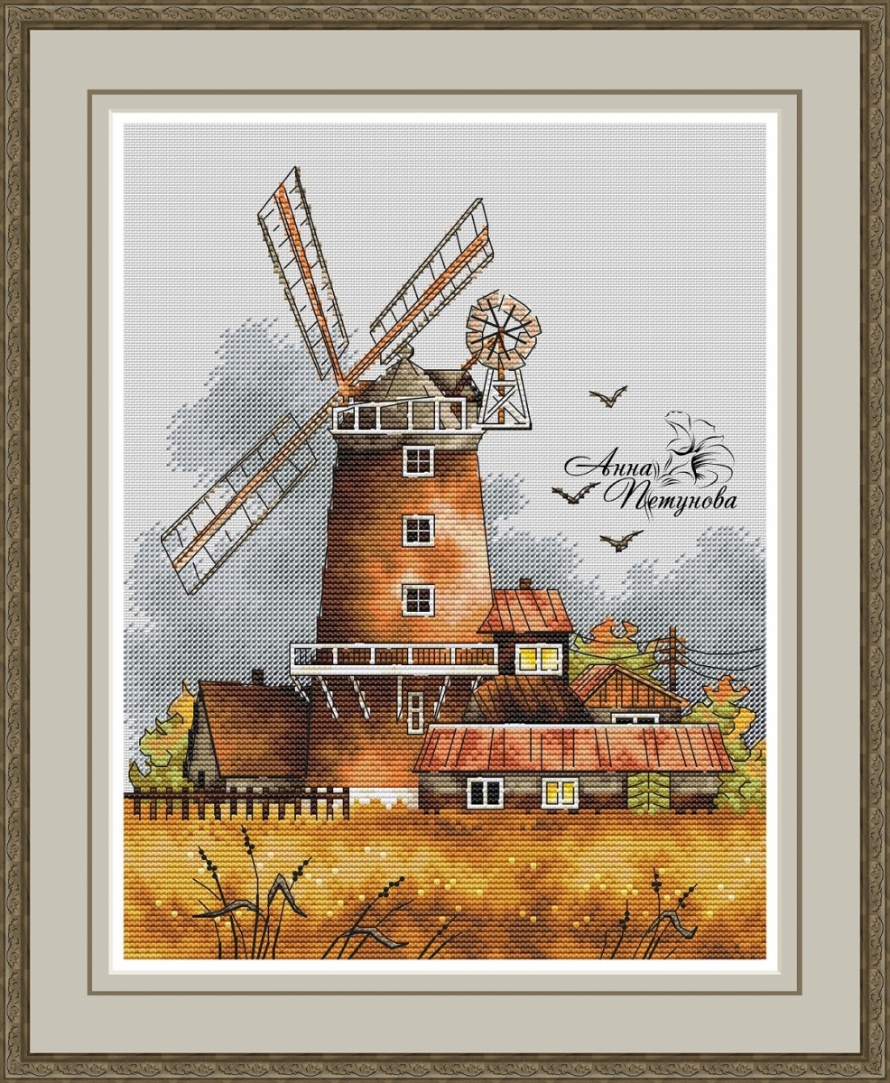 Old Mill Cross Stitch Pattern фото 1