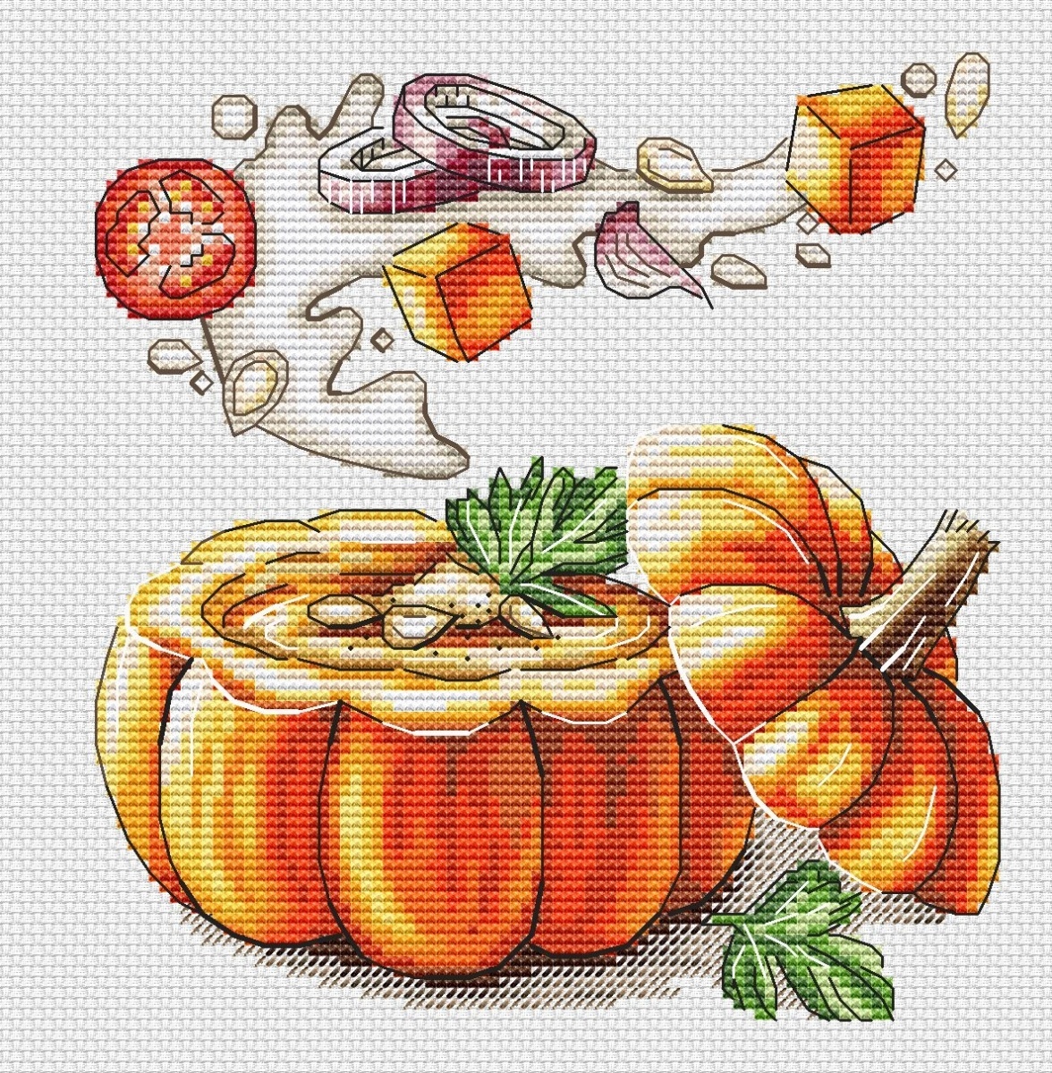 Autumn Soup Cross Stitch Pattern фото 1