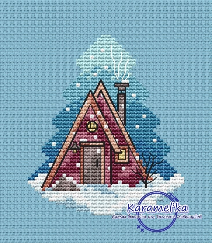 A Cozy House Cross Stitch Pattern фото 1