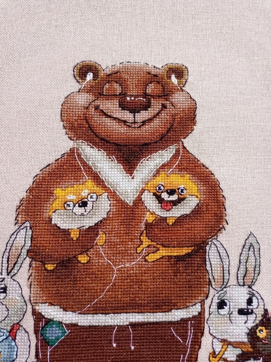Bear and Family Cross Stitch Pattern фото 7