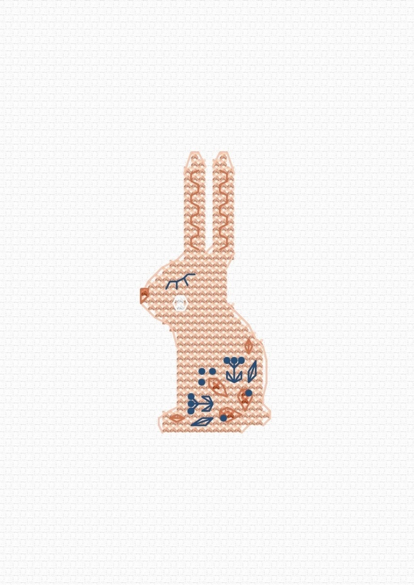 A Bunny Cross Stitch Pattern фото 1