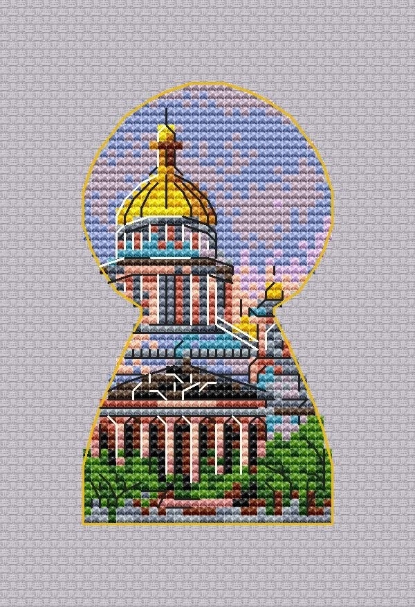 St. Isaac's Cathedral. Saint-Petersburg Cross Stitch Pattern фото 2