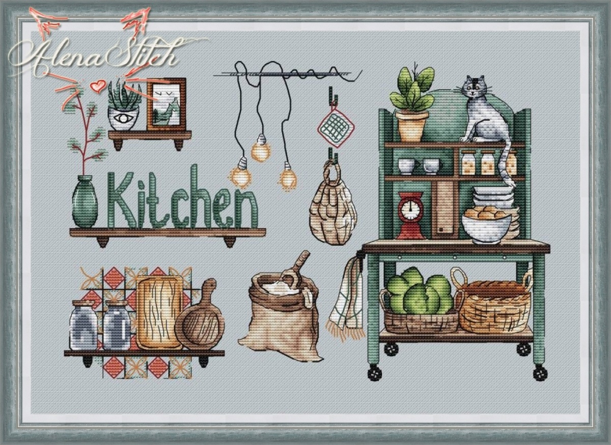Kitchen Cross Stitch Chart фото 2