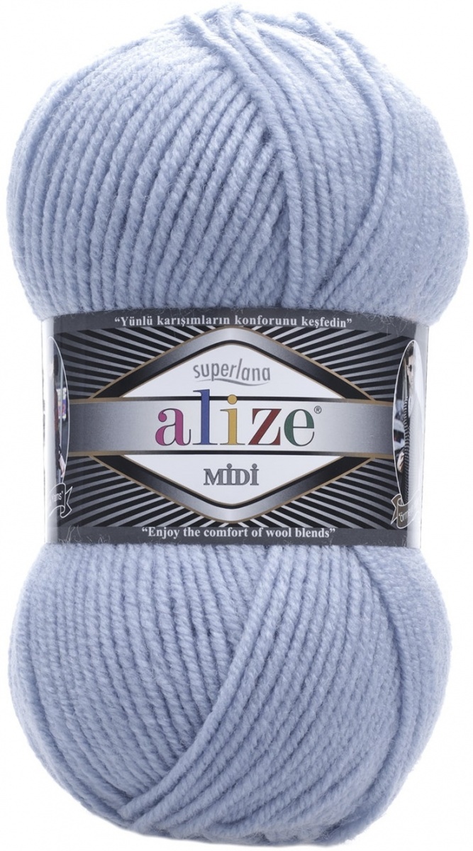 Alize Superlana Midi 25% Wool, 75% Acrylic, 5 Skein Value Pack, 500g фото 31