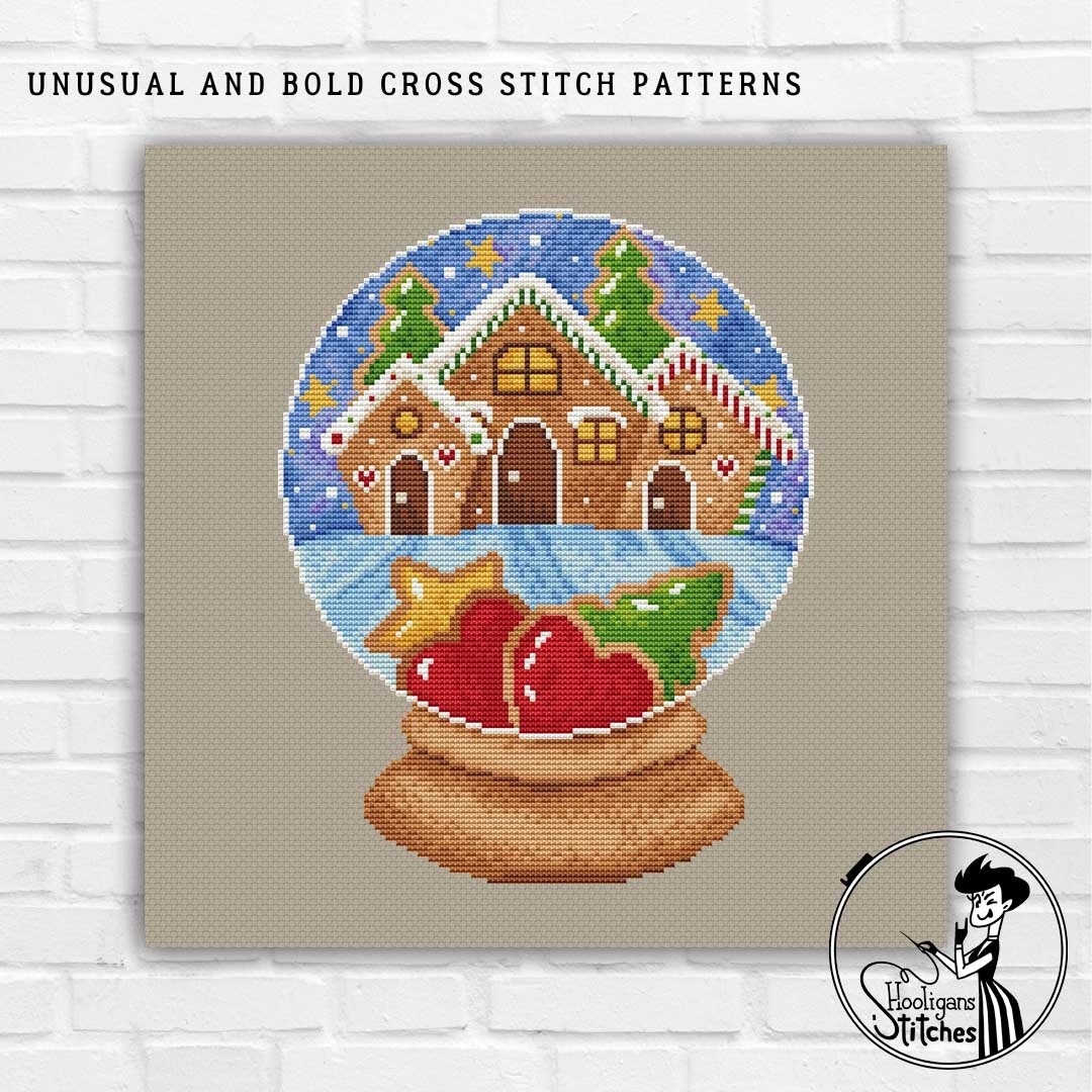 Gingerbread City Cross Stitch Chart фото 5