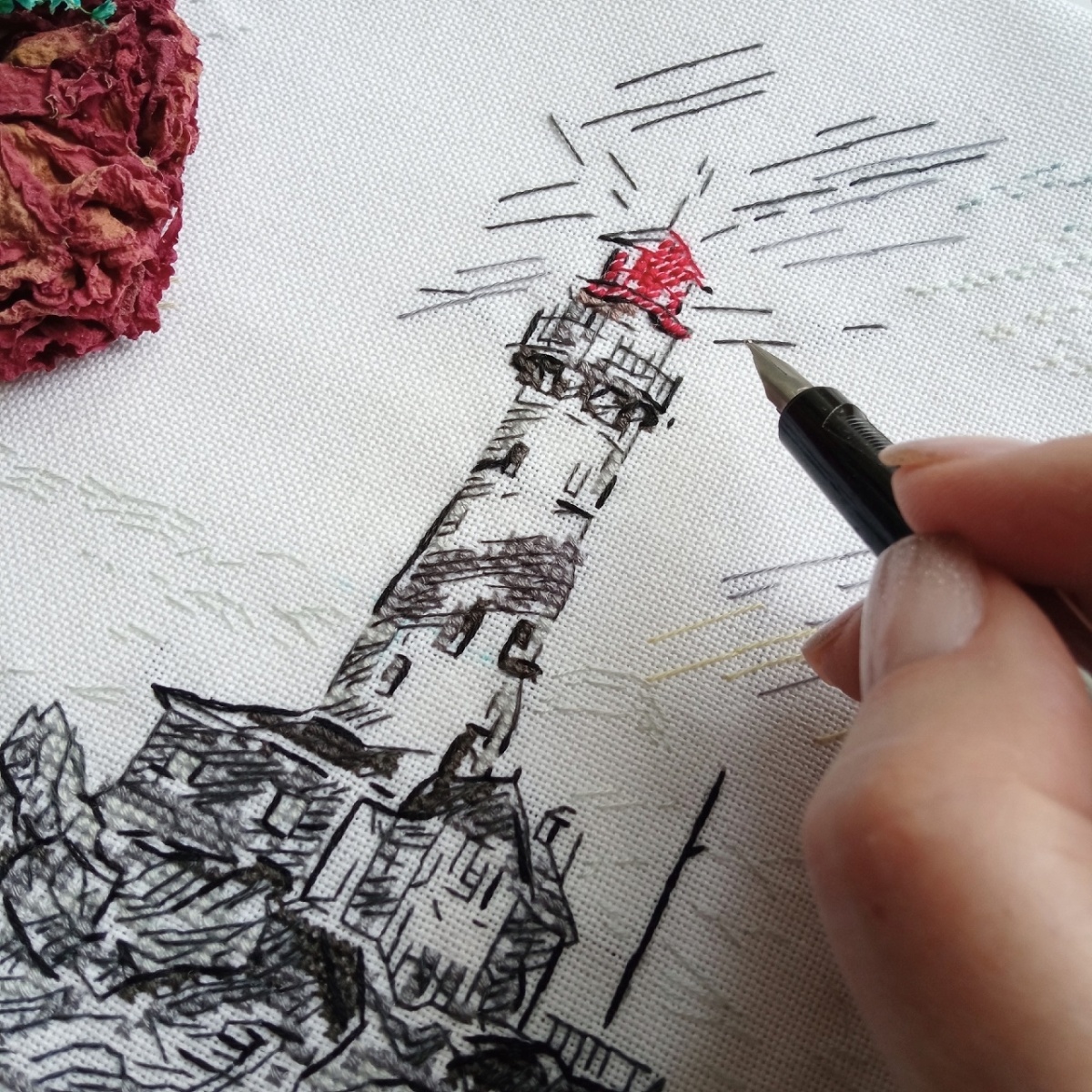 Lighthouse. Sketch Cross Stitch Pattern фото 15