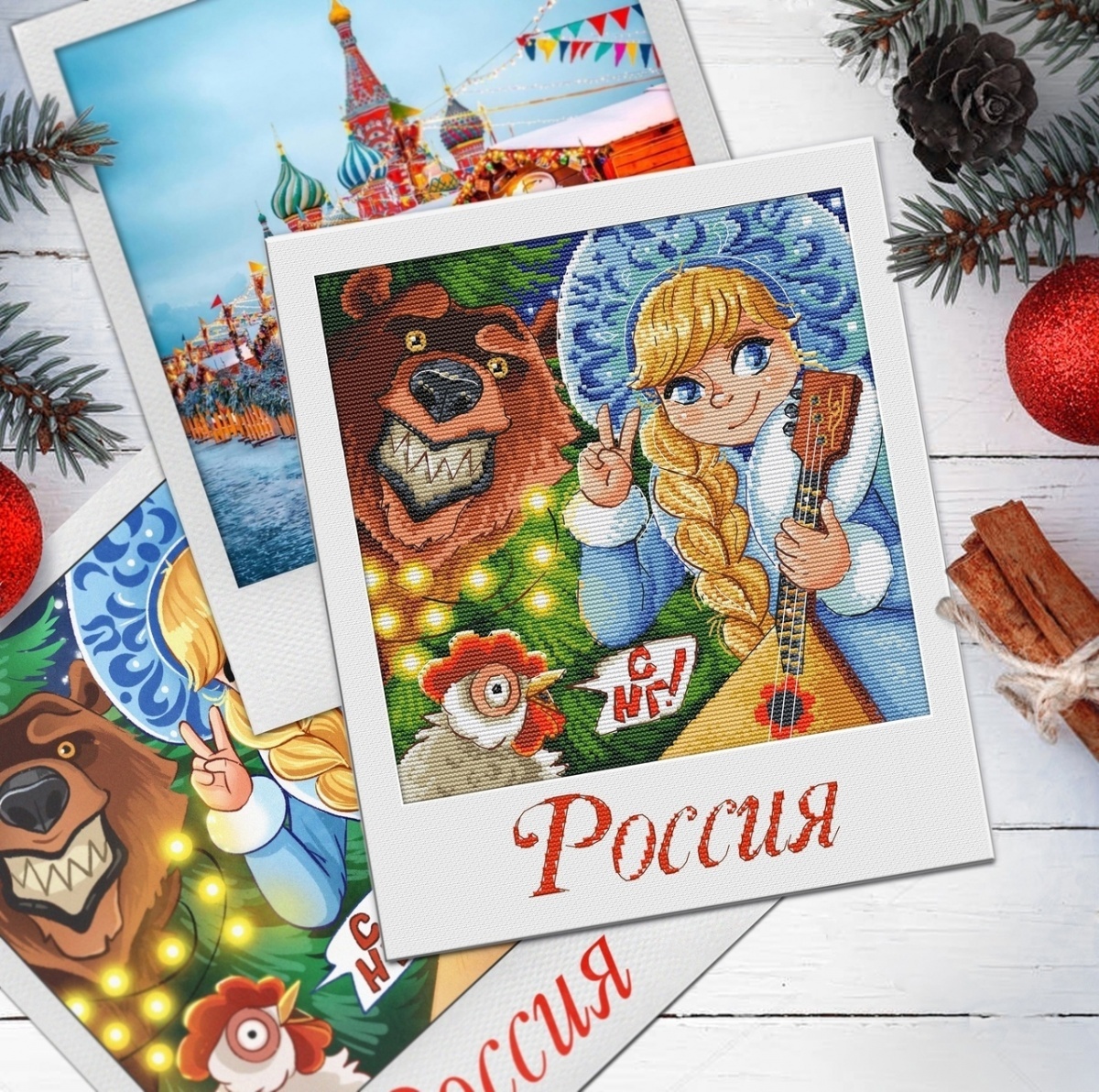 New Year in Russia Cross Stitch Pattern фото 1