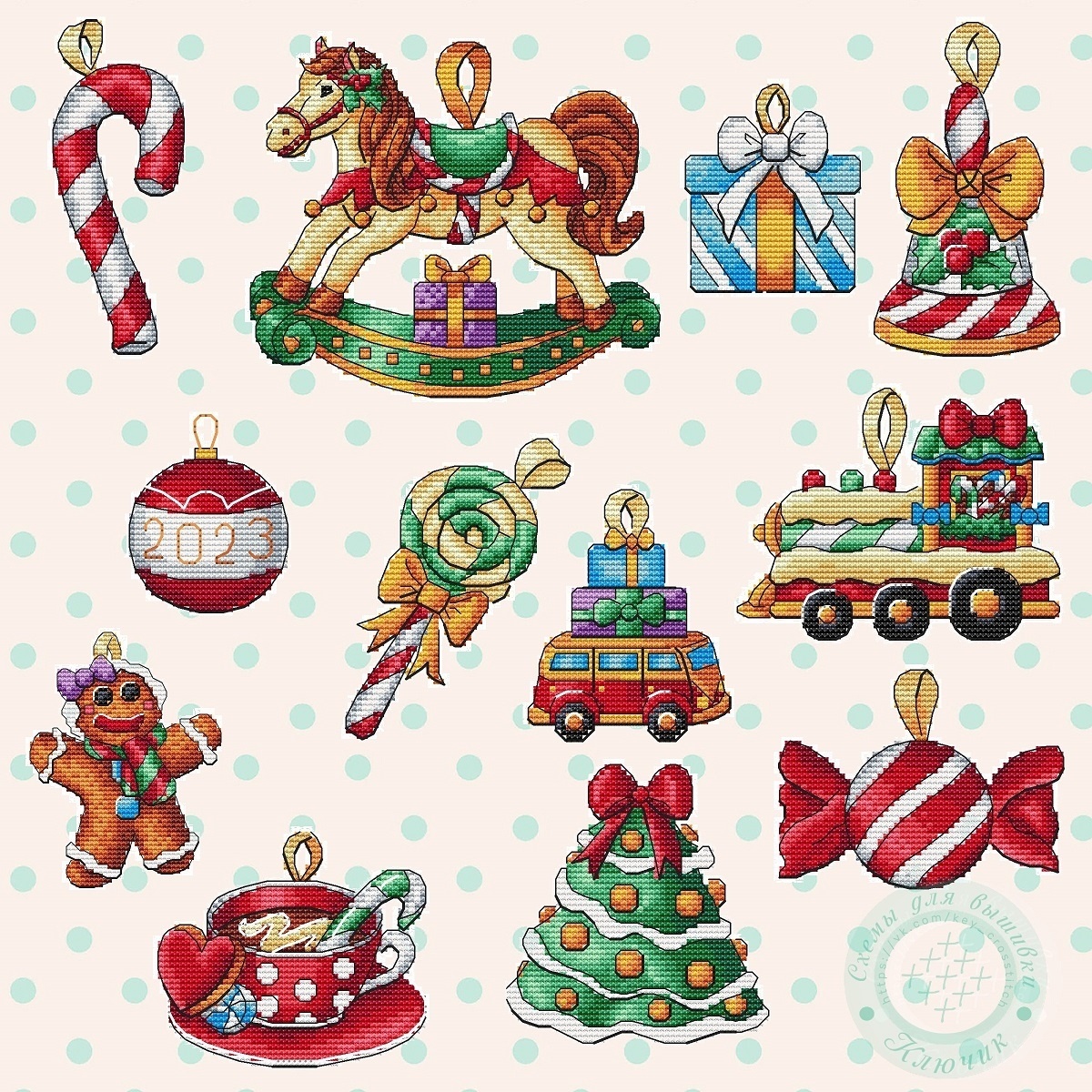 Sweet Christmas Cross Stitch Pattern фото 1