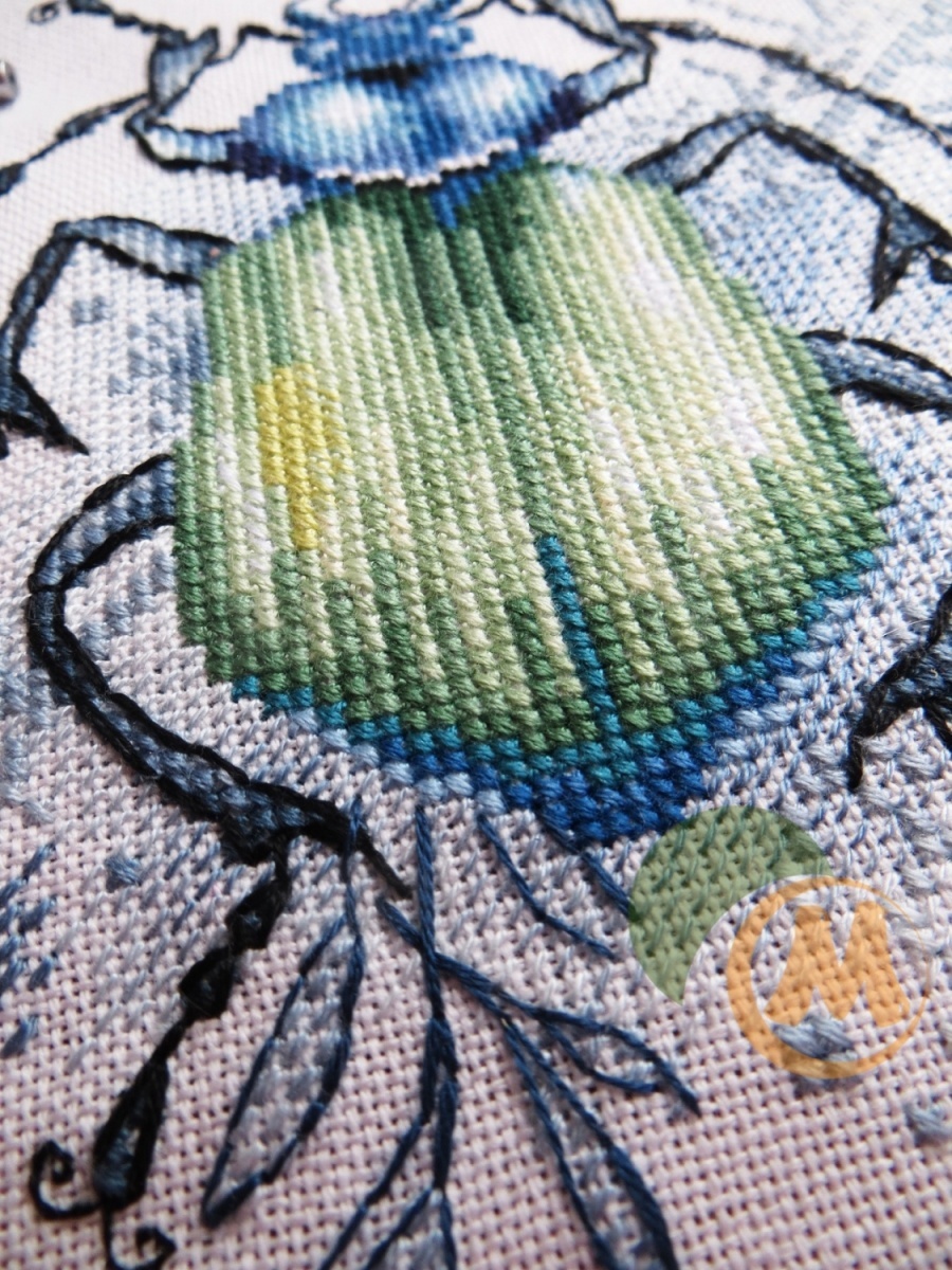 Green Beetle Cross Stitch Pattern фото 3