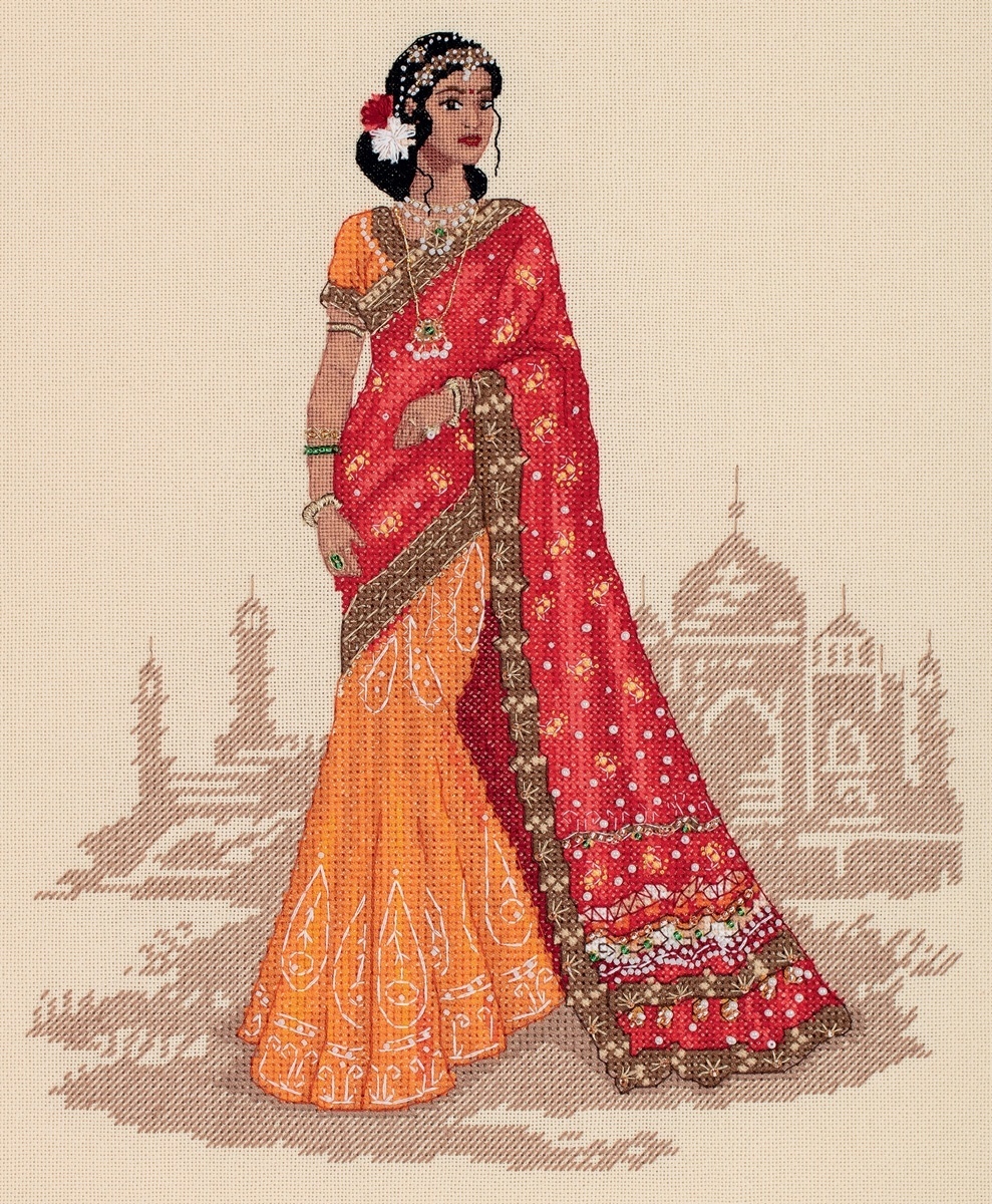 Women of the World. India. Cross Stitch Kit фото 1