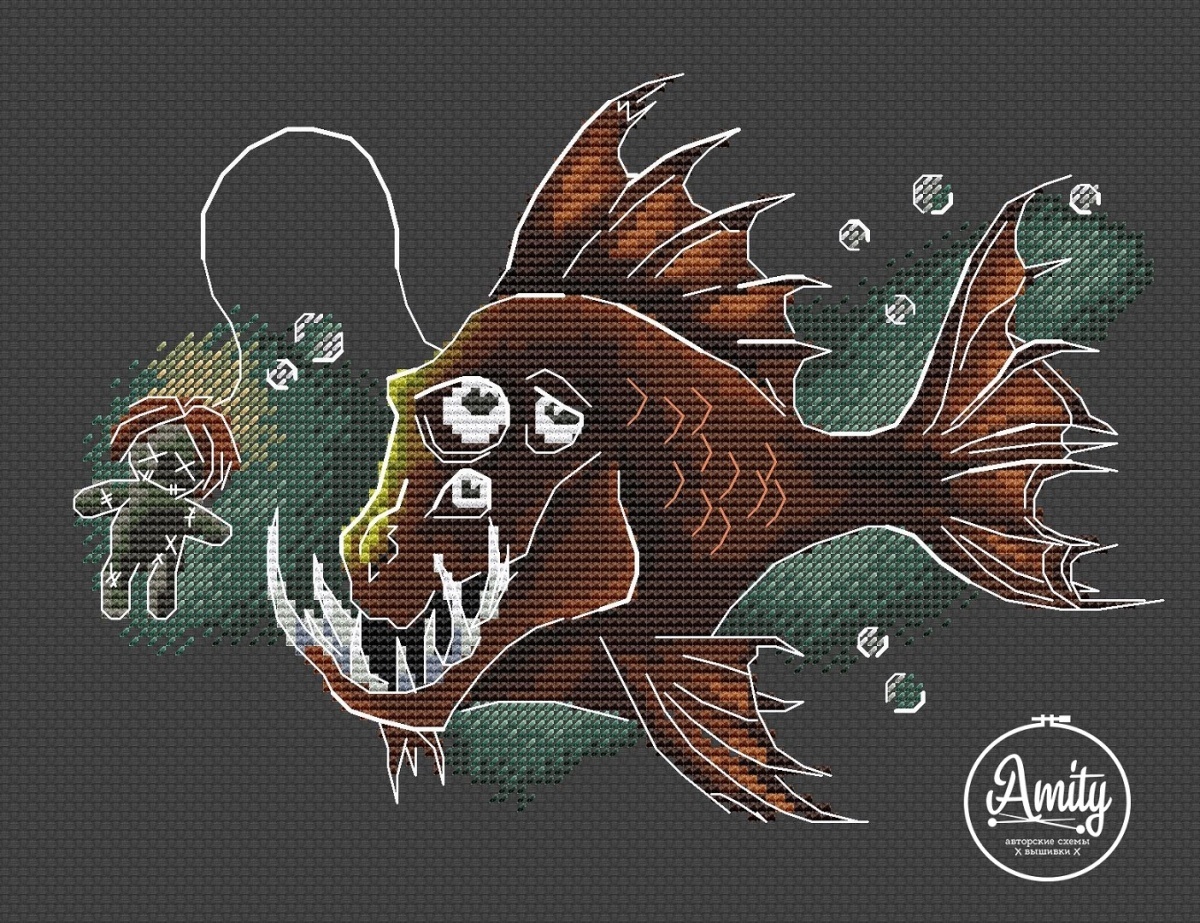 Deepwater Fish 2 Cross Stitch Pattern фото 2