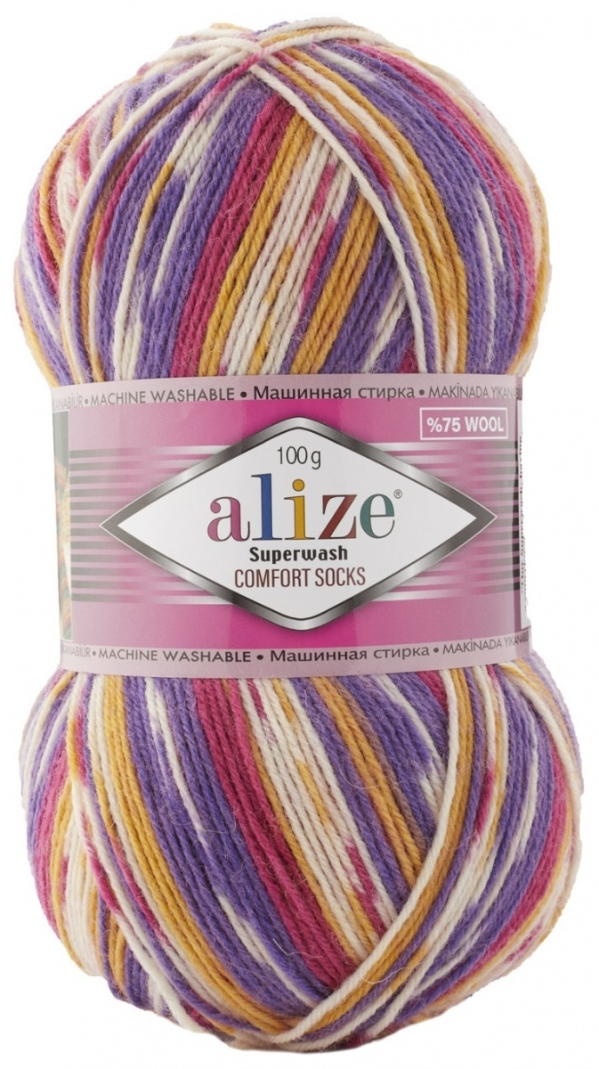 Alize Superwash Comfort Socks 75% wool, 25% polyamide 5 Skein Value Pack, 500g фото 29
