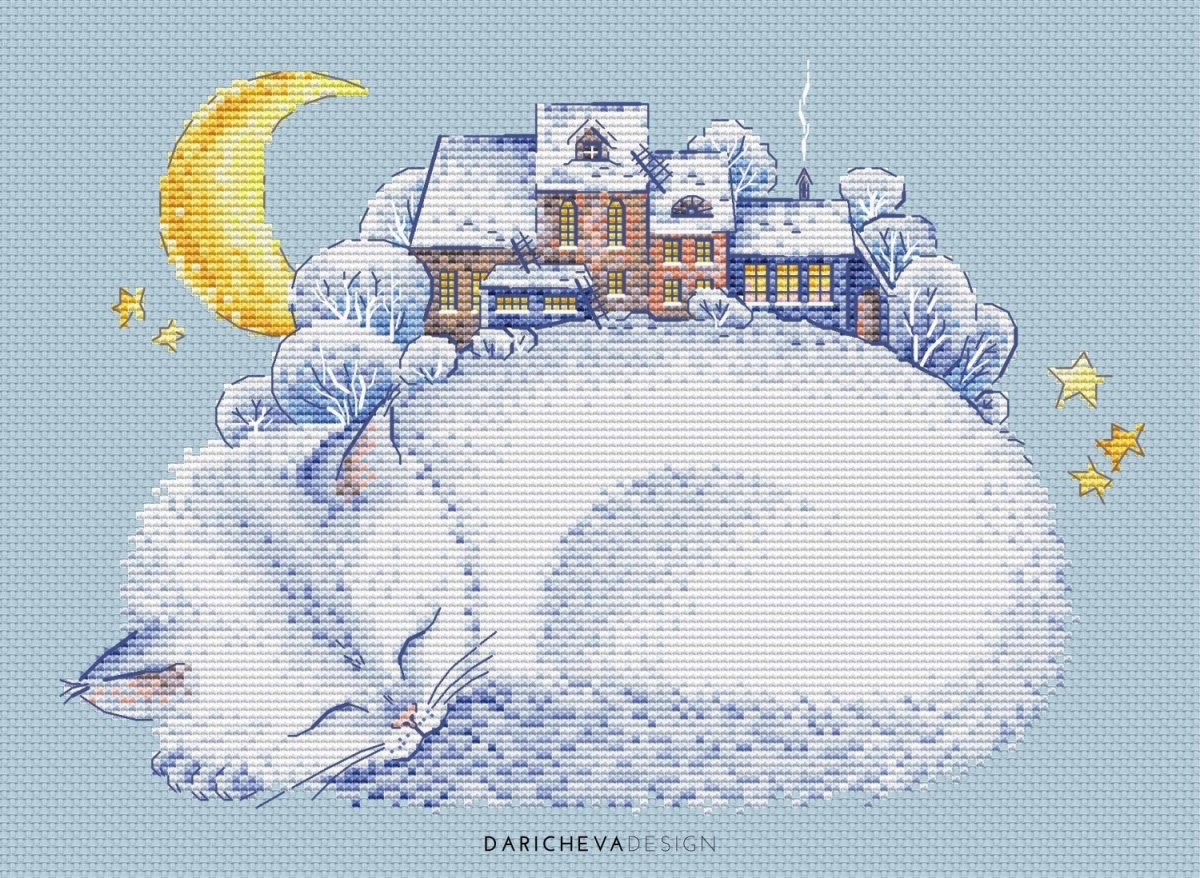 Winter Town Keeper Cross Stitch Pattern фото 3