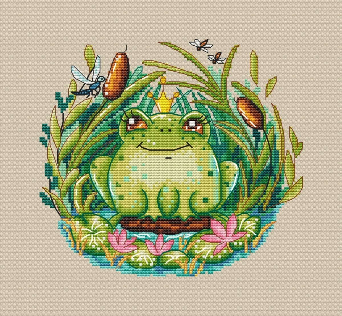 A Frog Princess Cross Stitch Pattern фото 2