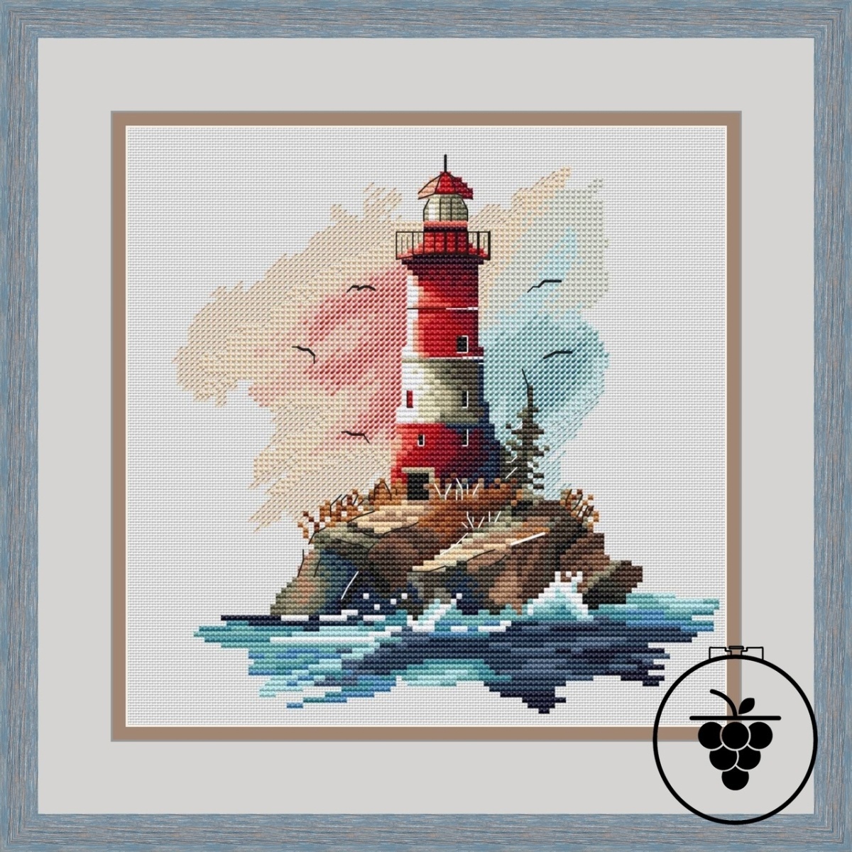 A Summer Lighthouse Cross Stitch Pattern фото 1