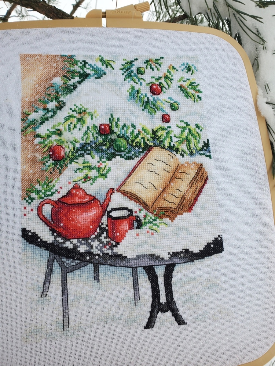 Tea Drinking with a Book Cross Stitch Patterns фото 7