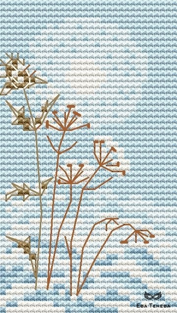 Cereals. Winter Cross Stitch Pattern фото 2