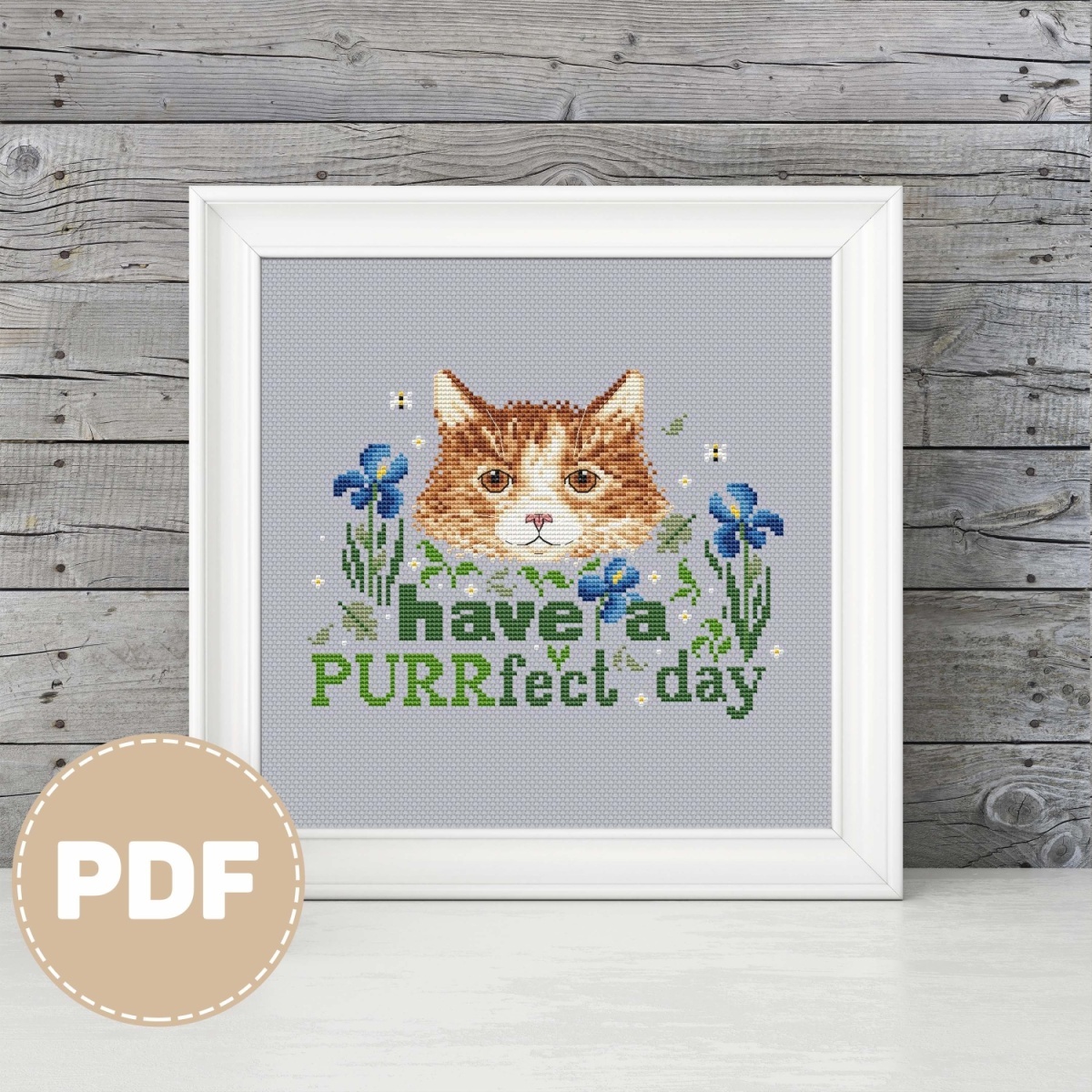 Have a Purrfect Day Cross Stitch Pattern фото 5