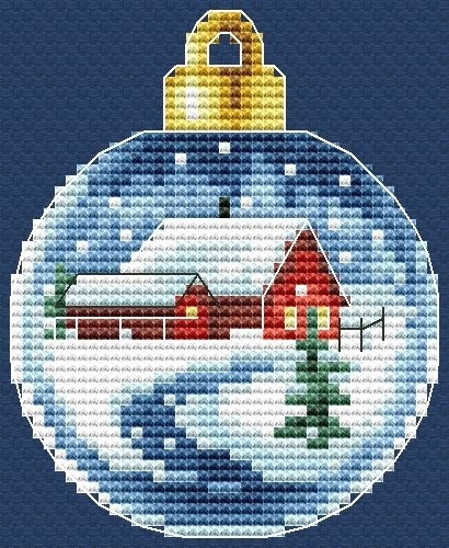 Christmas Bauble. House 4 Cross Stitch Pattern фото 1
